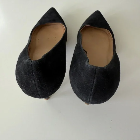 JCREWElsie black suede pumps